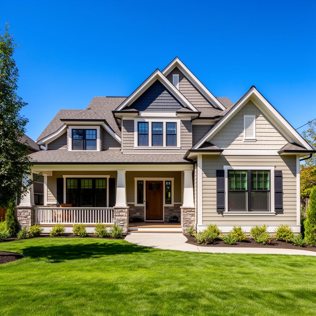 Home exterior renovation with new siding